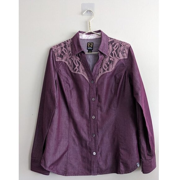 Noble Outfitters L/S Bluegrass Button Lace Overlay - Picture 5 of 8